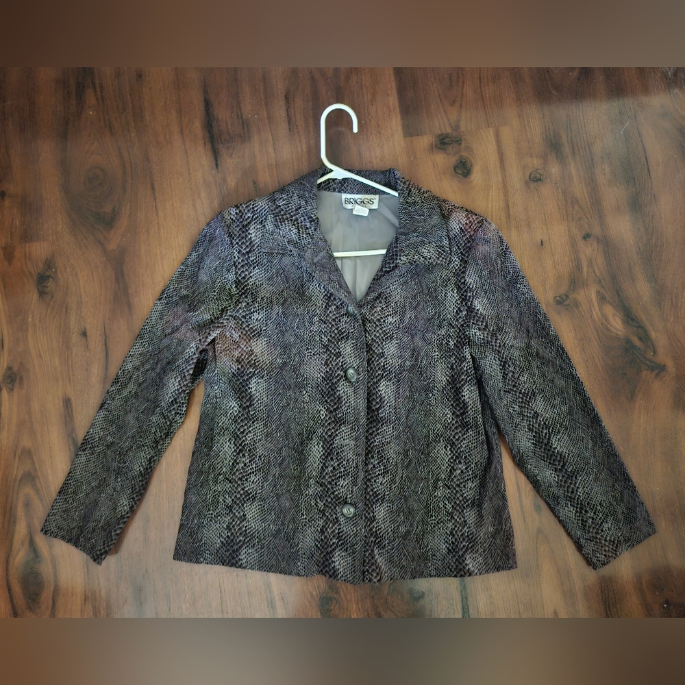 Vintage Briggs Petite Button Down Blazer Size Medium